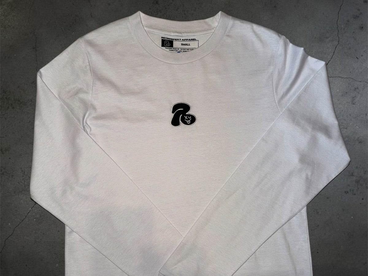 R logo Long Sleeve Tee - White